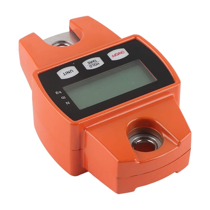 Draagbare LCD Digitale Elektronische Mini Hangende Weegschaal 300kg met Haak wit