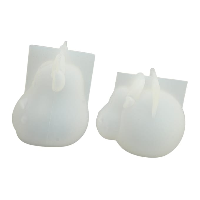 Koe Siliconen Mal 3D Dier Vee Epoxy Siliconen DIY Driedimensionale DIY Druppellijm Mal voor DIY white