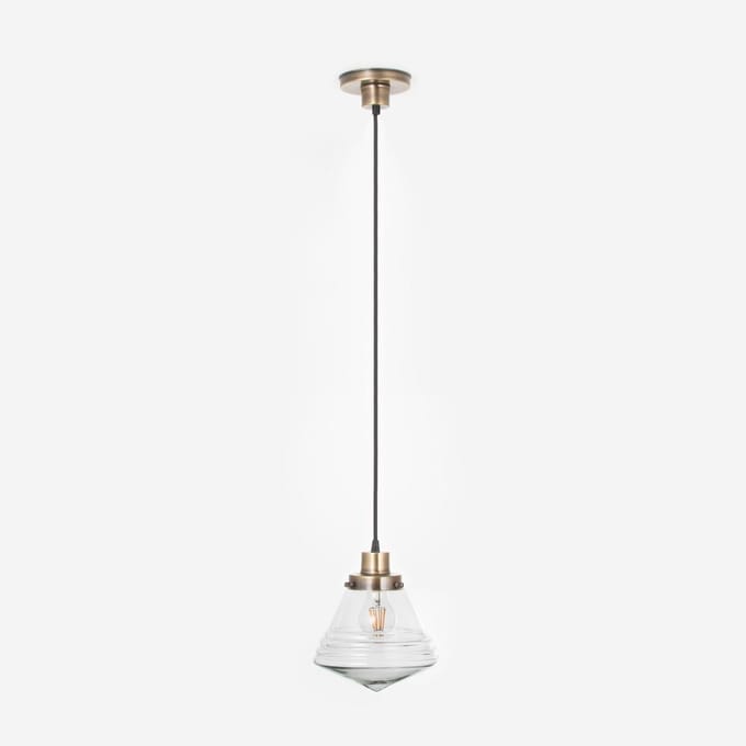 Hanglamp aan snoer Luxe School Small Helder 20's Brons - Art Deco Trade
