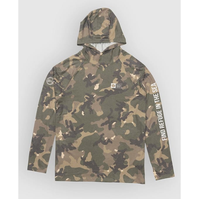 Salty Crew Mariner Hood Tech Longsleeve Lycra groen