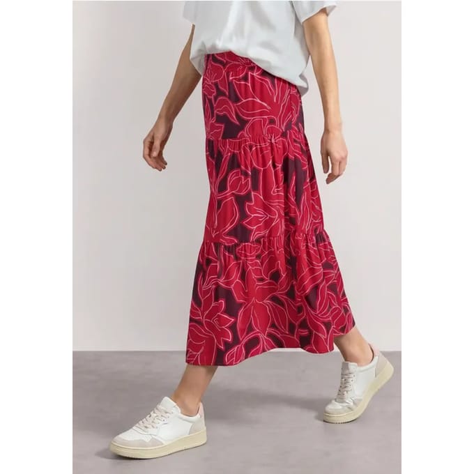 Maxirok met volants en print