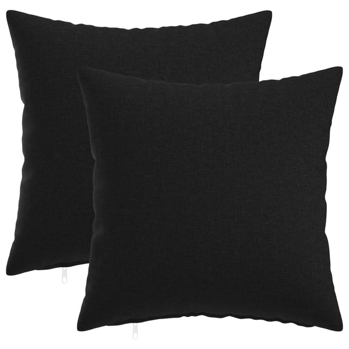 vidaXL - Kussensloop - 2 - st - HEERLEN - Zwart - 30 - x - 30 - cm - Stof