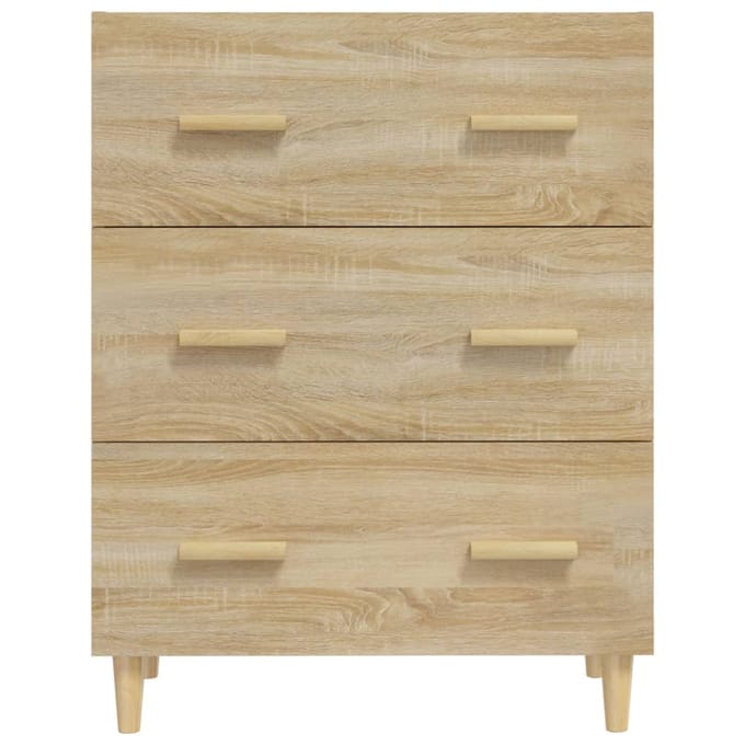 vidaXL - Dressoir - 70x34x90 - cm - bewerkt - hout - sonoma - eikenkleurig
