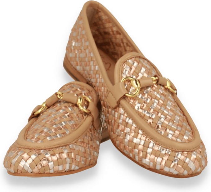 Double Heart Dames Mocassin | Beige | Maat: 37