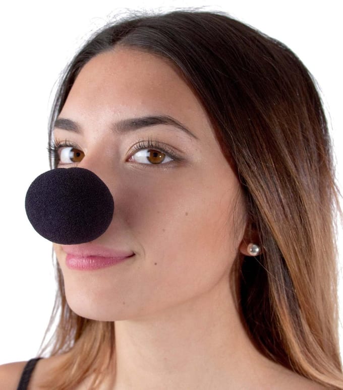 PARTYPRO - Zwarte clown neus voor volwassenen
