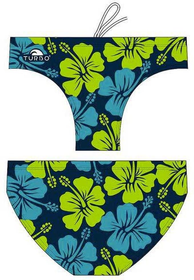 Turbo Surf Flower Zwemslip Blauw M Man