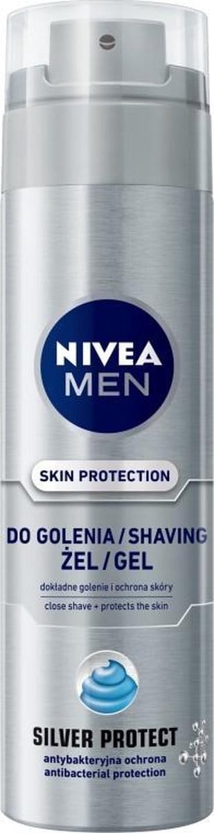NIVEA MEN Silver Protect - Scheergel - Antibacterieel - 200 ml - Jongenstoffen