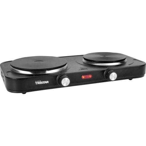 Tristar Elektrische kookplaat 2500W - KP-6152 - 2 Kookzone - Vrijstaand - Zwart