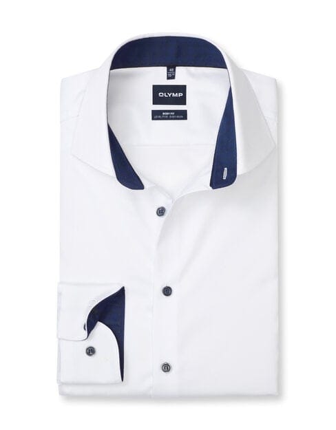 OLYMP Level Five Overhemd, Body Fit, Royal Kent, Blauw