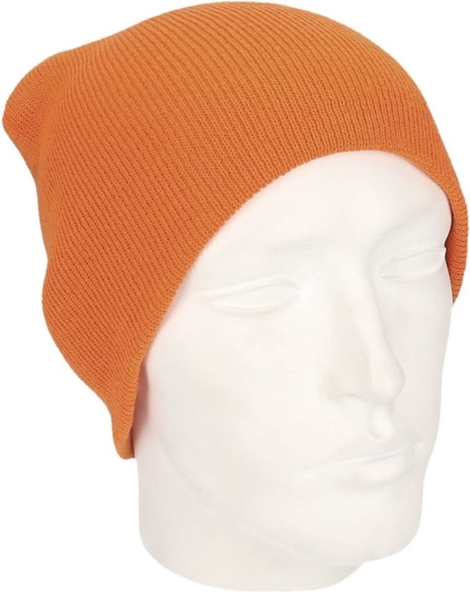 Gekleurde basic muts oranje voor heren