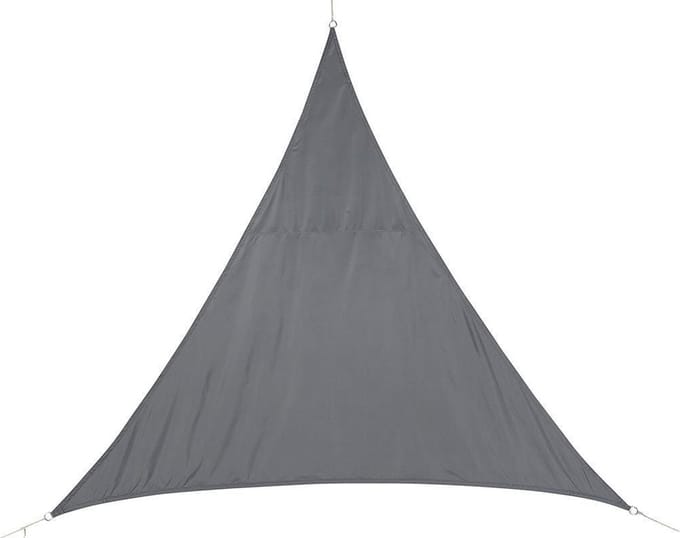 Hesperide Schaduwdoek Curacao - driehoekig - grijs - 2 x 2 meter - polyester - Zonnescherm - Terras/tuin zonwering