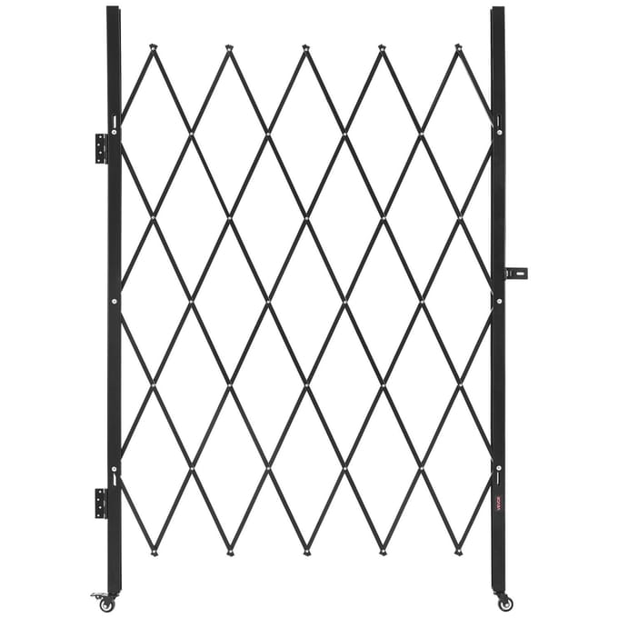 Enkelvoudige Inklapbare Veiligheidspoort Afsluitbare Schaarpoort 49,61 x 77,76 inch (BxH)