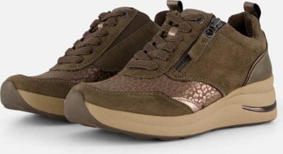 Tamaris Wide Fit - Veterschoenen Laag Taupe 41