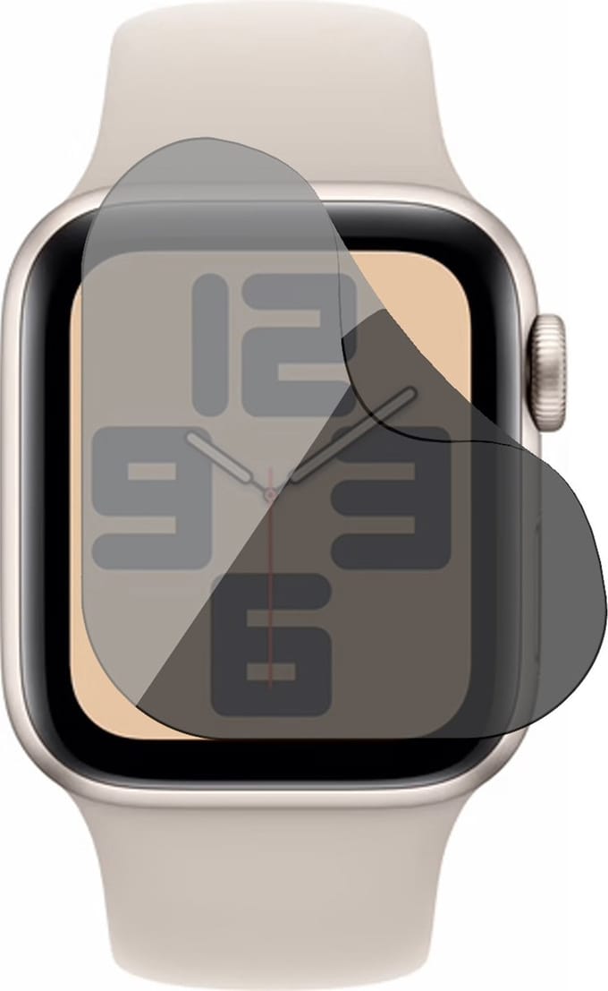Privacy Screenprotector geschikt voor Apple Watch Series 6/5/4/SE 2024-2021 40mm - 1x FlexGuard Screen Protector