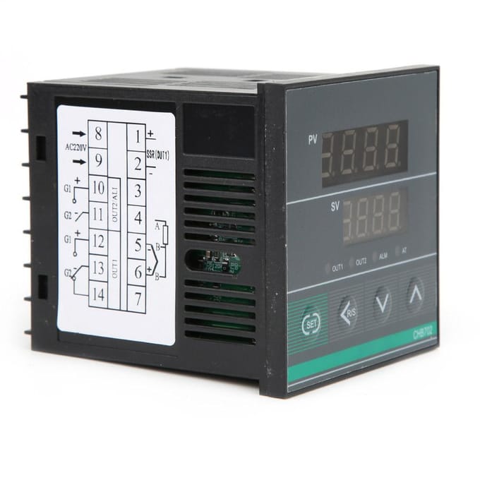 BERM CHB702 Thermostaat Intelligente Digitale Display Temperatuurregelaar RelaisSSR Uitgang black