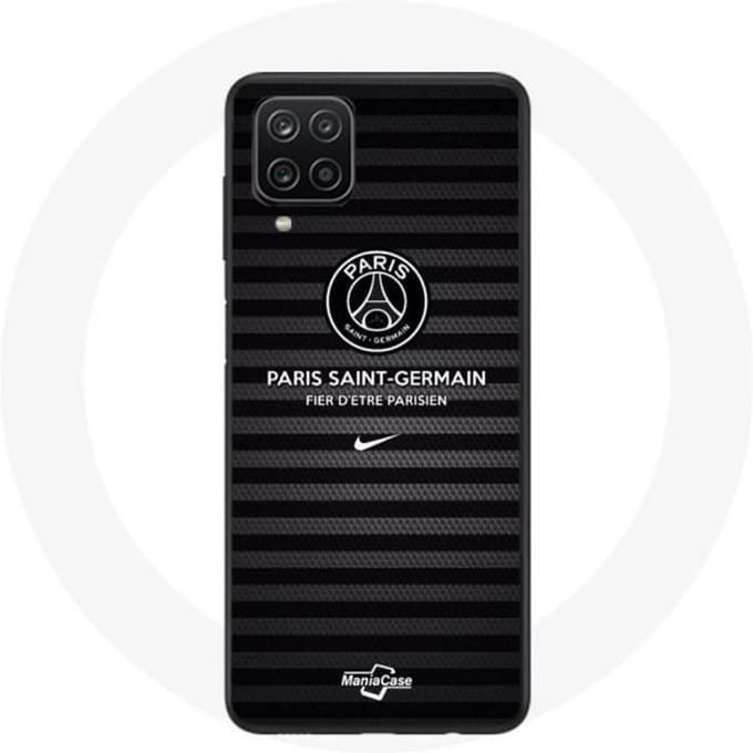 Coque - Maniacase - Samsung Galaxy A12 - Souple - Noir - Paris Saint Germain PSG