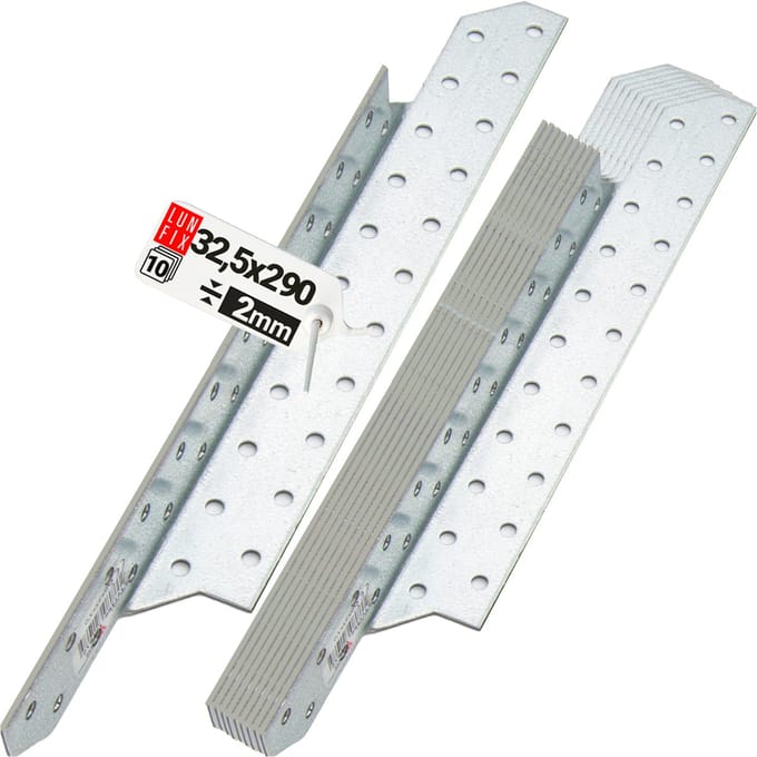 Hoekverbinder - Verzinkt - 32x290mm - 10 stuks
