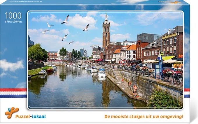 Puzzellokaal puzzel Haven Roermond - 1000 stukjes - Hoge kwaliteit