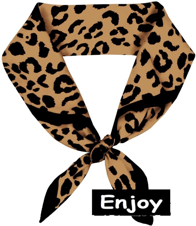 luipaardprint sjaaltje - vierkant- hals/ haar sjaaltje- trendy- Bandana- Moederdag