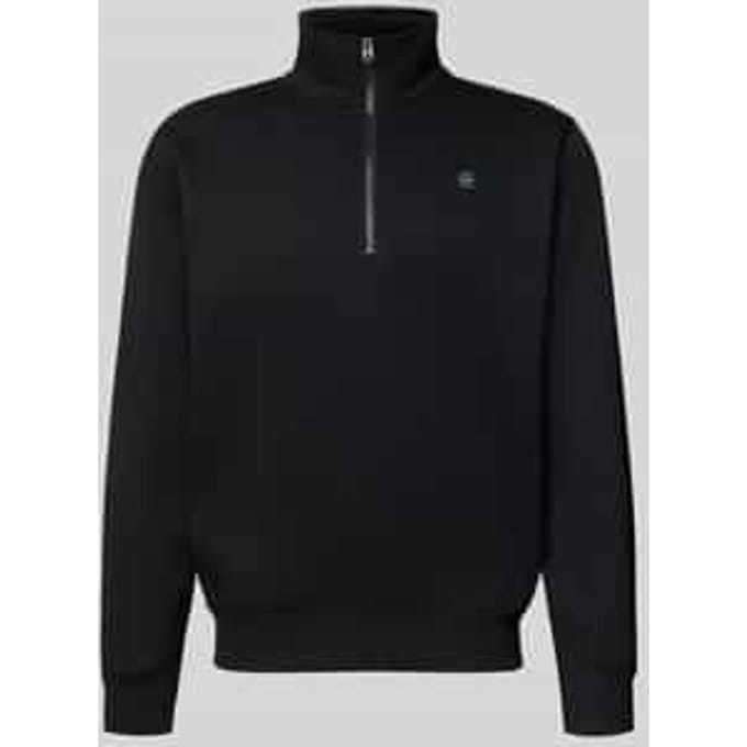 Sweatshirt met schipperskraag en logostitching