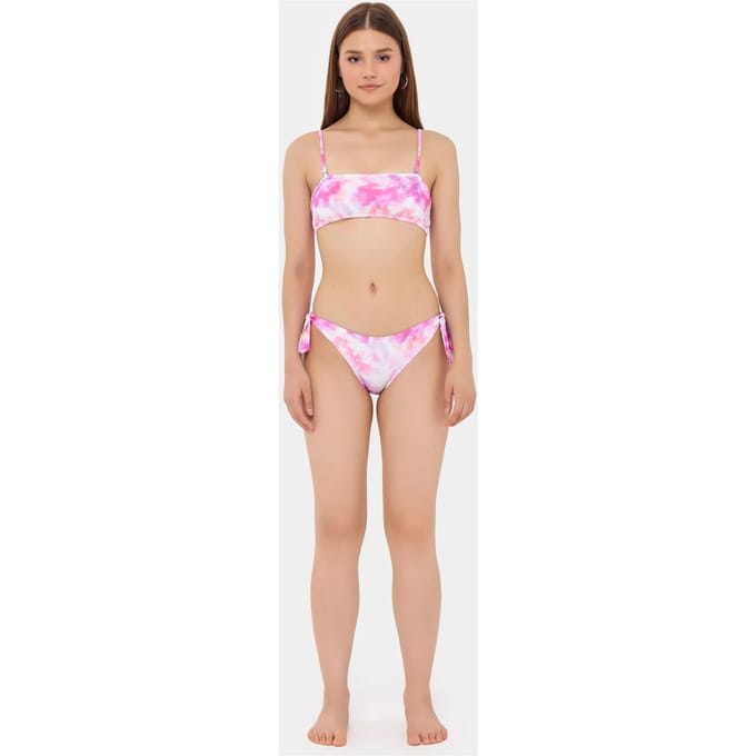 Tie Dye Bandeau Tiesides Bikini-set