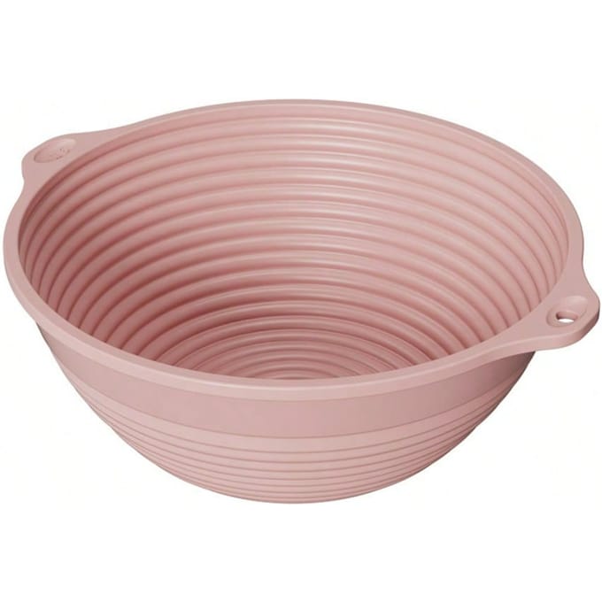 Panier de Fermentation en Silicone, Bol de Fermentation de Pâte pour Cuisson au Four, Panier de Fermentation de Pain Pliable Haute Température Grande Capacité rose