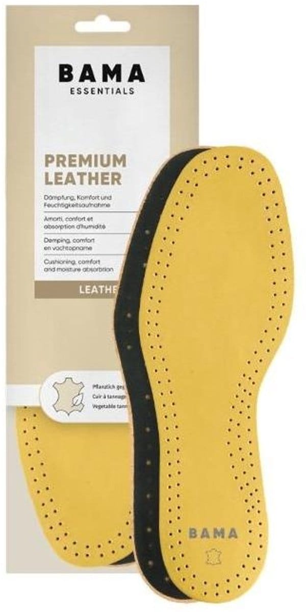 Bama Premium Leather - Leren inlegzool met Koolstof en Latex - 46/47