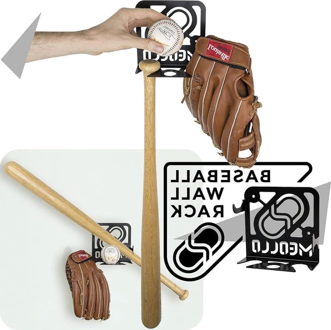 Vleermuisrek wandhanger - robuust honkbalveld - van 100% staal