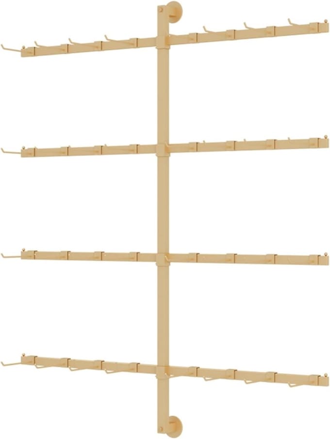 Winkel Displayrek - Wandrek - Producten Presenteren - Verstelbaar Ontwerp - 80x100CM - Goud