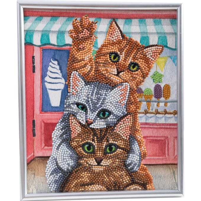 Diamond Painting "Picture Frame Crystal Art" - Kittens