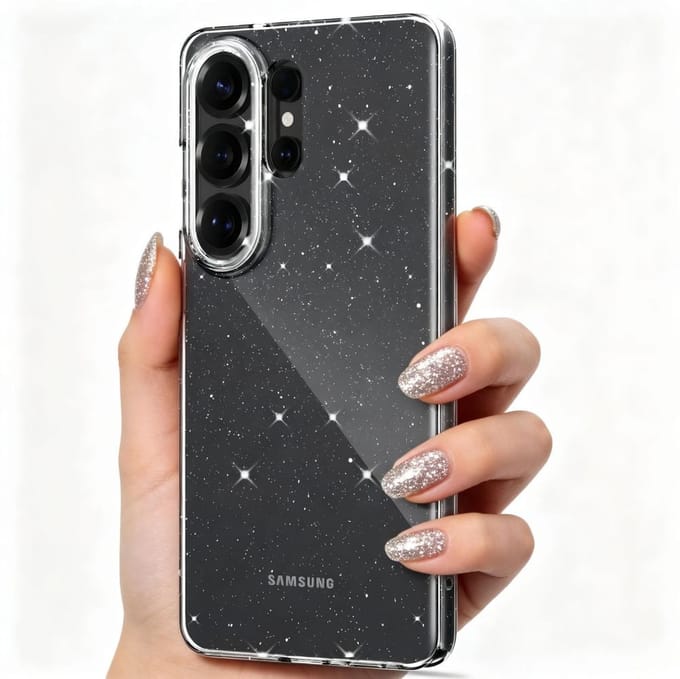 Tech-Protect FlexAir Case for Samsung Galaxy S26 Ultra - Clear Glitter