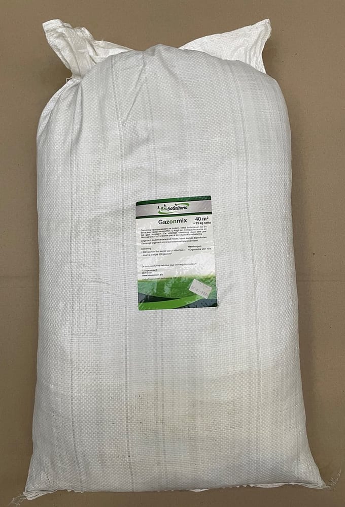 Gazonmix - 25kg - Gezondheidskuur gazon - 100% Natuurlijk - Bodemverbeteraar - Topdressing Gazon - Gazonmeststof - Meststof Gazon