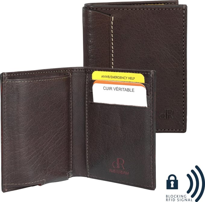 DR Amsterdam Waxi Unisex Creditcardhouder Bruin