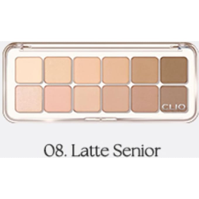 Clio Pro Oogschaduwpalet Air, 08 Latte Senior, 1 st beige