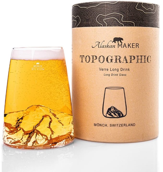 Alaskanmaker - Design Glas Topographic - Mönch - 1 Stuk