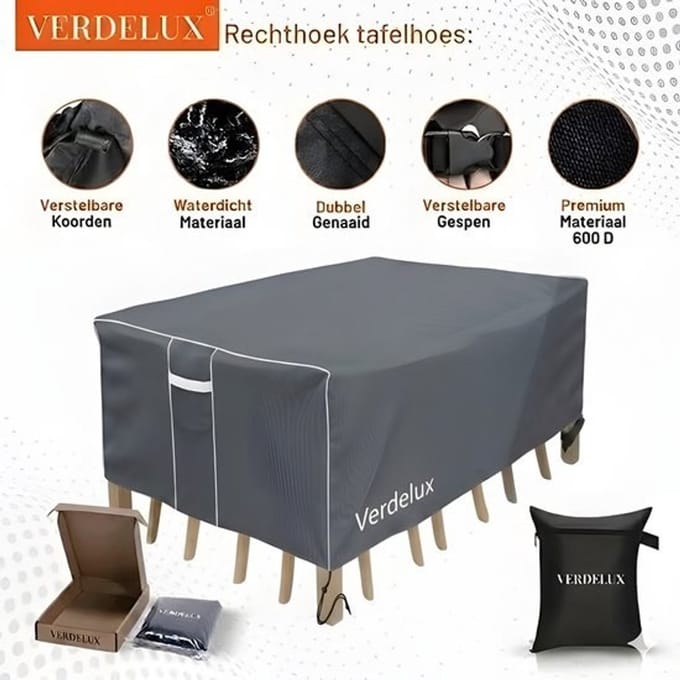 Tuintafelhoes Verdelux 155x255 cm Antraciet