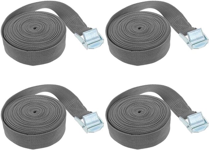 Daity 4 stuks - Spanbanden - 2m x 2,5cm spanbanden - gesp lastspanbanden - geschikt voor motor- - auto- - fietsendragers