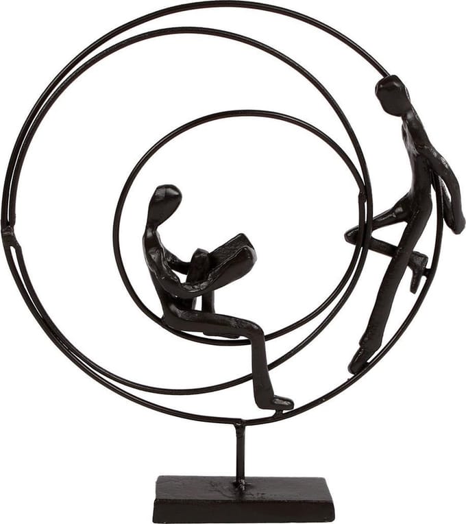 Van Manen Sculptuur Relaxing 20x3,5x23,5 Cm Metaal