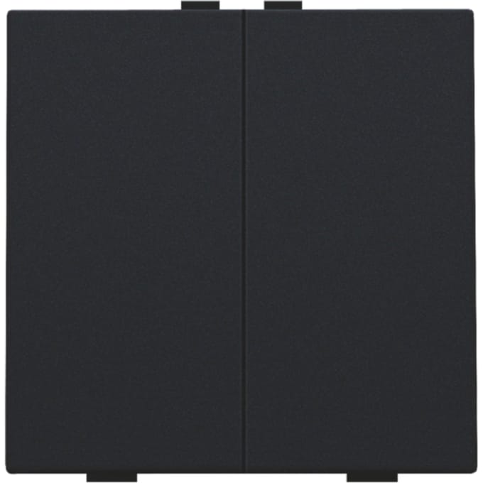 Niko Home control tweevoudige drukknop black coated - 161-51002