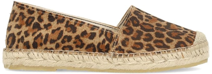 Manfield - Dames - Leopard suède espadrilles - Maat 37