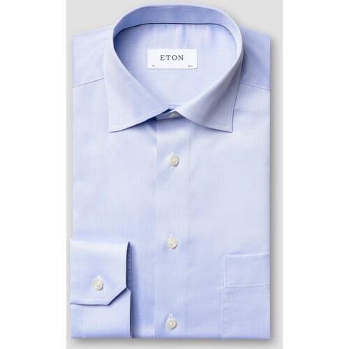 Eton Overhemd Uni Cutaway Signature Twill Licht Blauw / male