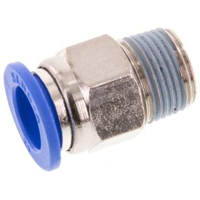 12mm x R3/8'' Messing/PA 66 Insteekfitting Buitendraad NBR [2 Stuks]
