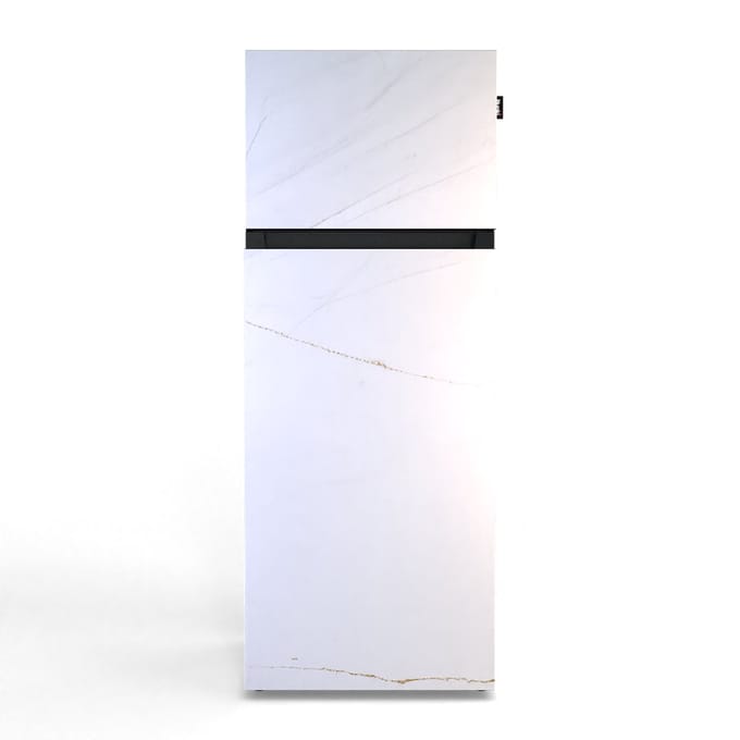 NUNKI MEDIUM-FETH / Dubbel-Deurs Koelkast, E Klasse, 206l, Witte Marmerlook Ethereal Glow, Satin (FRONT only)