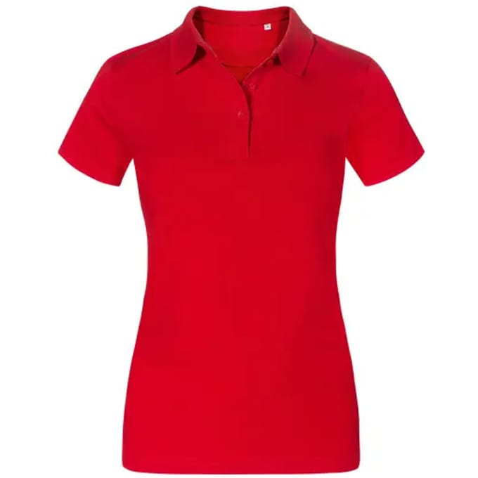 Damespolo 'Jersey' met korte mouwen Fire Red - M