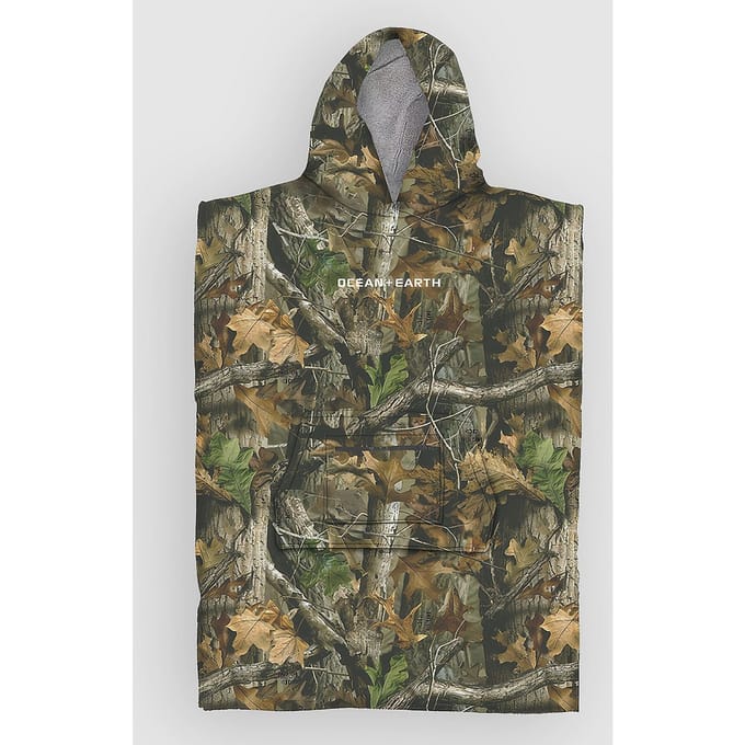 Ocean & Earth Youth Real Camo Hooded Surf Poncho camouflage