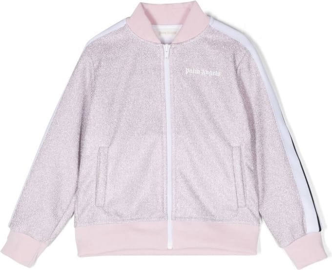 Palm Angels Trackvest met glitters - Roze - Maat 140