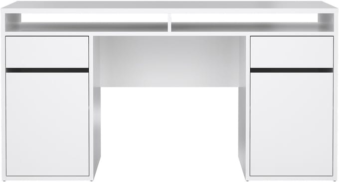 Giga Living Kantoorbureau Function Plus - Wit Hoogglans - 149x48x77cm
