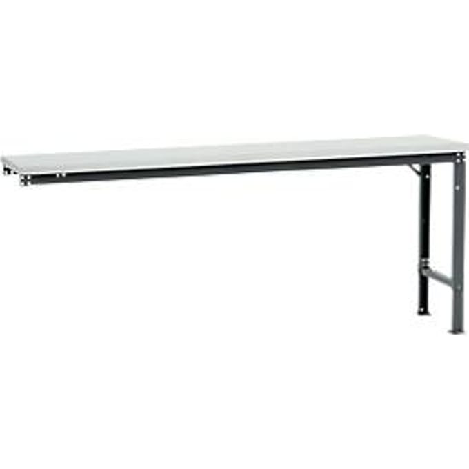 Manuflex aanbouwtafel UNIVERSAL Speciaal, 2000 x 800 mm, melamine lichtgrijs, antraciet
