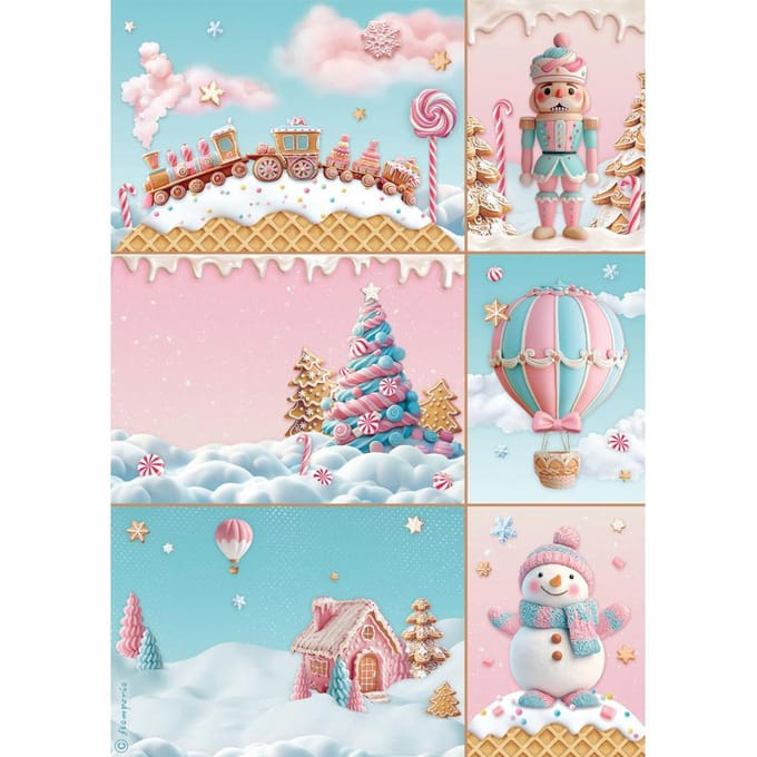 Motief strozijde "Candy Christmas - Cards"
