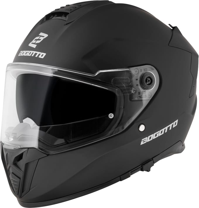 Bogotto FF122 SVK Solid Mat Zwart Integraalhelm - Helm